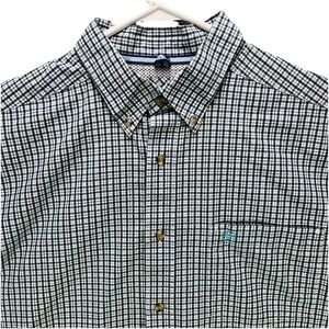 Ariat Shirt Mens XL Blue White Plaid Pro Series Short Sleeve Breathable Workwear